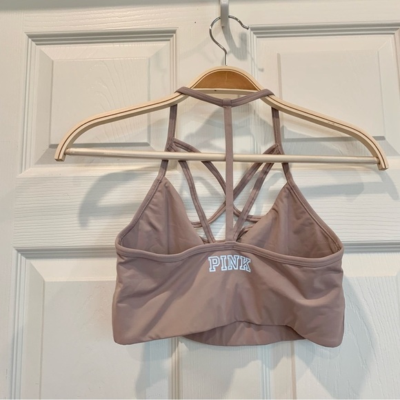 Beige Strappy Ultimate Sports Bra Bralette - Picture 4 of 5